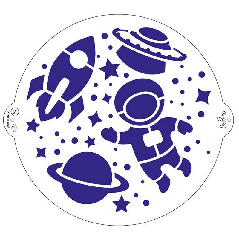 Weltraum Schablone Space 25 cm Decora